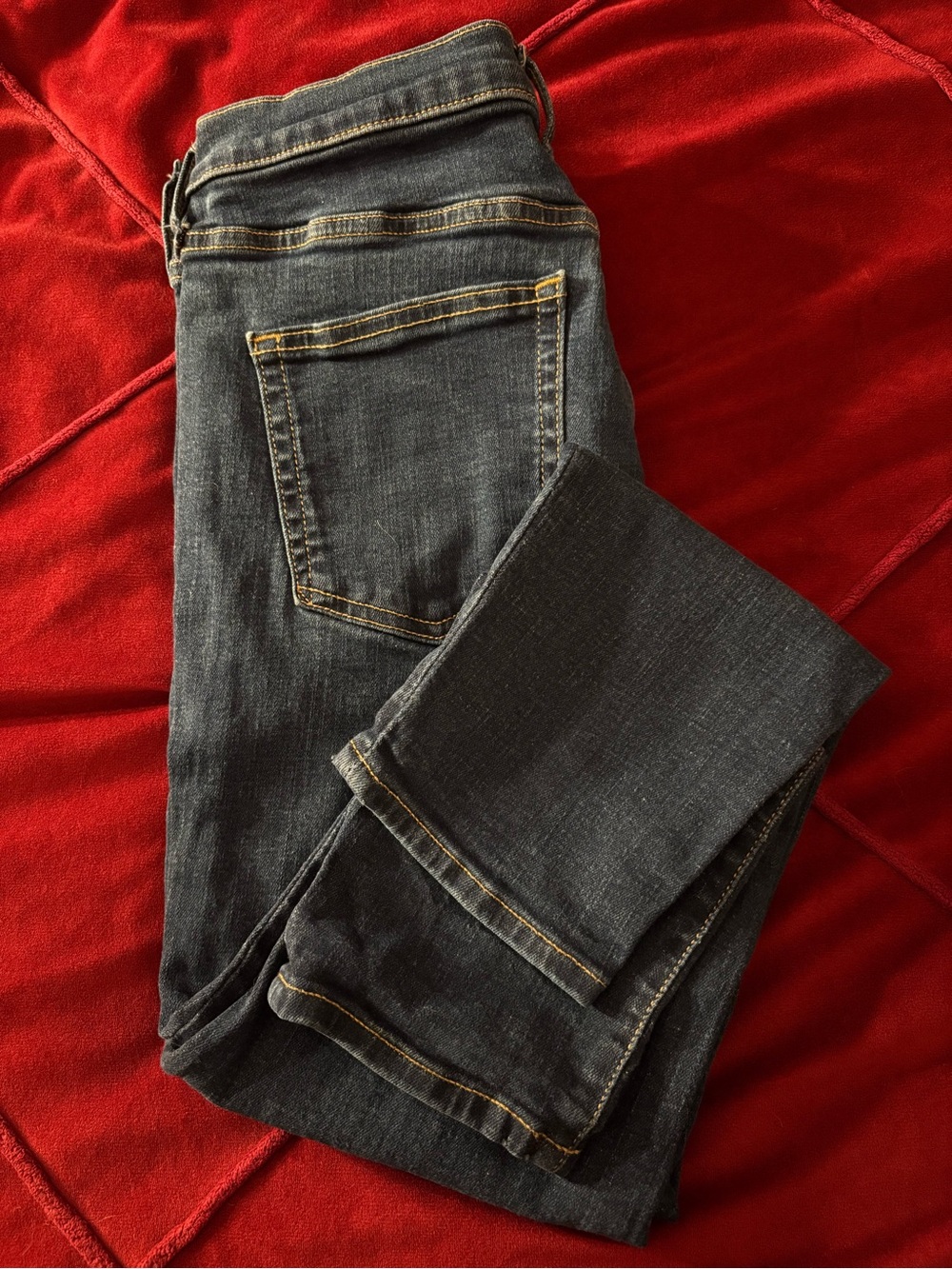 GAP Dark Indigo Skinny Jeans with Gold Stitching
